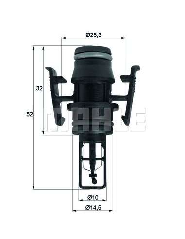 Sensor, temperatura del refrigerante Mahle TSE 3 - TERMOSTATO MAHLE