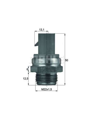 Interruptor de temperatura, ventilador del radiador Mahle TSW 14D - TERMOSTATO MAHLE