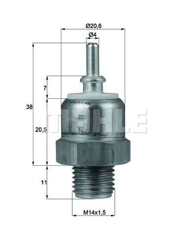 Interruptor de temperatura, ventilador del radiador Mahle TSW 45 - TERMOSTATO MAHLE