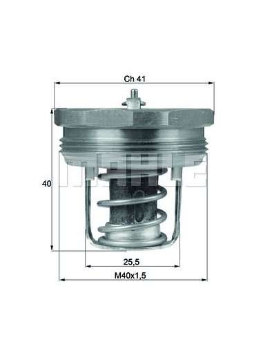 Termostato, refrigerante Mahle TX 89 83 - TERMOSTATO MAHLE