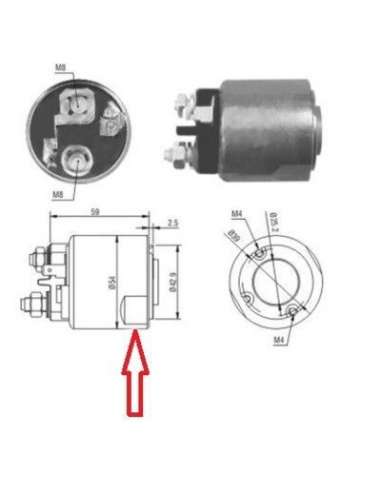 Interruptor magnético, estárter Meat Doria 46085 - SOLENOIDE DEL MOTOR DE ARRANQUE