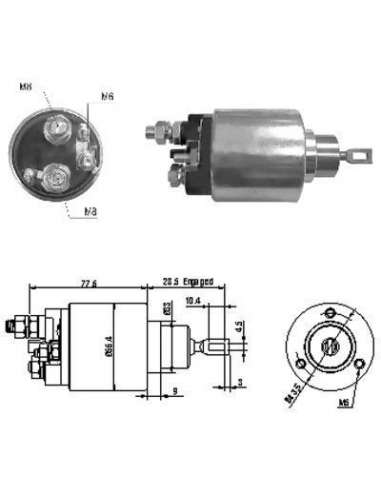 Interruptor magnético, estárter Meat Doria 46130 - SOLENOIDE DEL MOTOR DE ARRANQUE