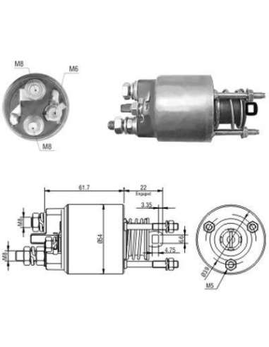 Interruptor magnético, estárter Meat Doria 46152 - SOLENOIDE DEL MOTOR DE ARRANQUE