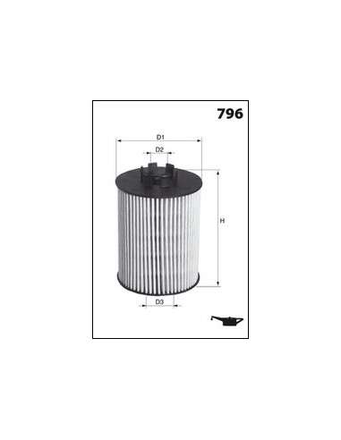 Filtro de aceite Mecafilter ELH4214 - Filtro de Aceite Cartucho MECAFILTER