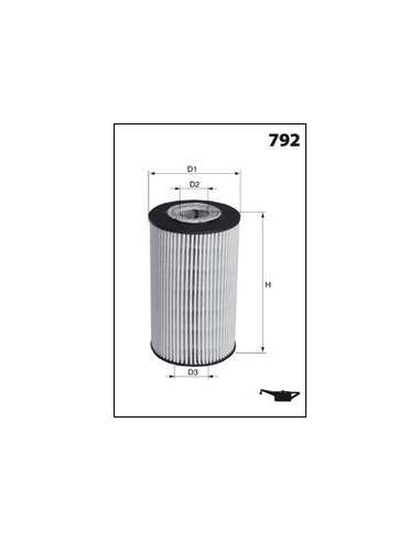 Filtro de aceite Mecafilter ELH4216 - Filtro de Aceite Cartucho MECAFILTER