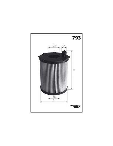 Filtro de aceite Mecafilter ELH4469 - Filtro de Aceite Cartucho MECAFILTER