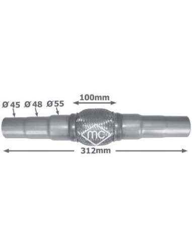 UniÃ³n flexible, escape Metalcauch 02045 - MC FLEXIBLE ESCAPE 312MM