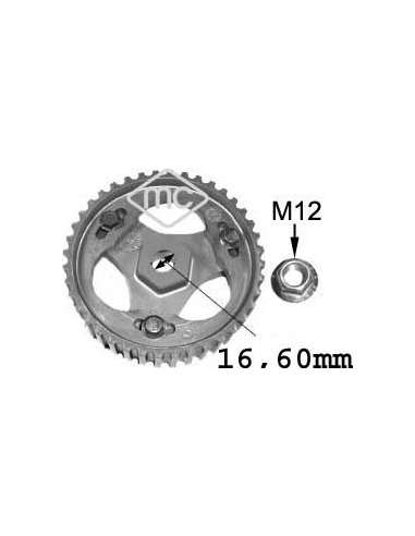 Rueda dentada, bomba inyección Metalcauch 05623 - MC POLEA BOMBA INYEC RENAULT MEYLE-ORIGINAL Quality