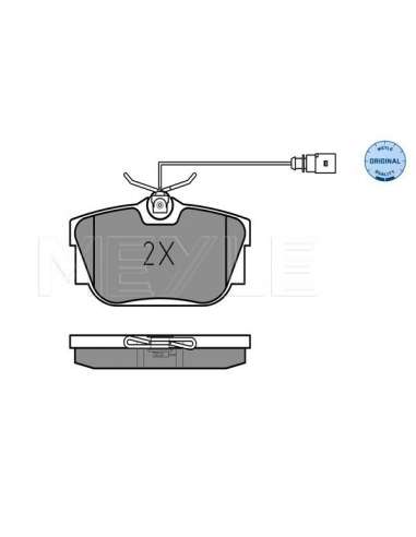 Juego de pastillas de freno Tras. Meyle 025 234 4616/W - Juego de pastillas de freno MEYLE-ORIGINAL Quality