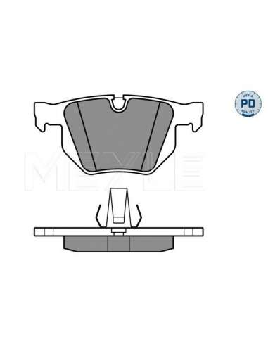 Juego de pastillas de freno Tras. Meyle 025 234 4717/PD - Juego de pastillas de freno MEYLE-PD Quality