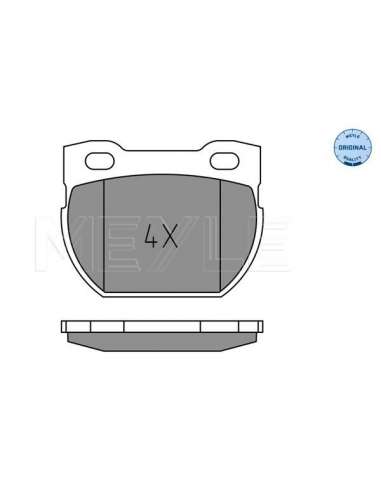 Juego de pastillas de freno Tras. Meyle 252347115 - Juego de pastillas de freno MEYLE-ORIGINAL Quality