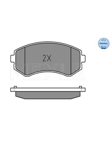 Juego de pastillas de freno Tras. Meyle 025 235 0216/W - Juego de pastillas de freno MEYLE-ORIGINAL Quality