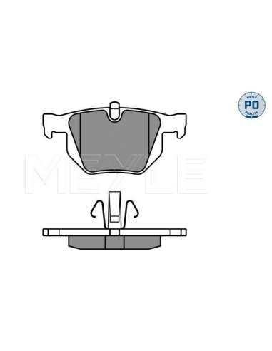 Juego de pastillas de freno Tras. Meyle 025 235 5017/PD - Juego de pastillas de freno MEYLE-PD Quality