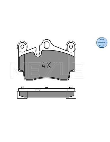Juego de pastillas de freno Tras. Meyle 025 236 9417 - Juego de pastillas de freno MEYLE-ORIGINAL Quality