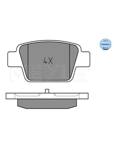 Juego de pastillas de freno Tras. Meyle 252371415 - Juego de pastillas de freno MEYLE-ORIGINAL Quality