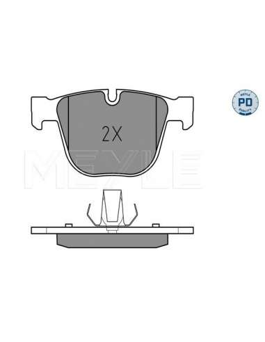 Juego de pastillas de freno Tras. Meyle 025 237 3017/PD - Juego de pastillas de freno MEYLE-PD Quality