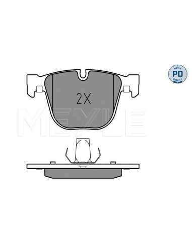 Juego de pastillas de freno Tras. Meyle 025 237 3116/PD - Juego de pastillas de freno MEYLE-PD Quality