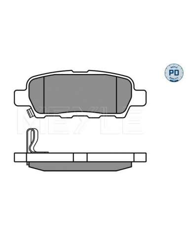 Juego de pastillas de freno Tras. Meyle 025 238 7114/PD - Juego de pastillas de freno MEYLE-PD Quality