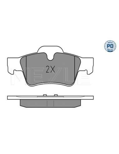 Juego de pastillas de freno Tras. Meyle 025 239 2318/PD - Juego de pastillas de freno MEYLE-PD Quality