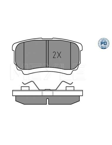 Juego de pastillas de freno Tras. Meyle 025 240 1416/PD - Juego de pastillas de freno MEYLE-PD Quality
