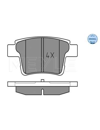 Juego de pastillas de freno Tras. Meyle 252426017 - Juego de pastillas de freno MEYLE-ORIGINAL Quality