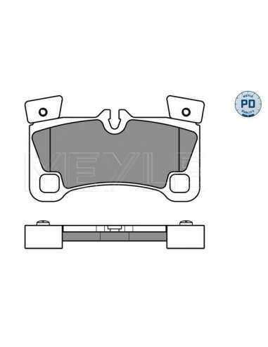 Juego de pastillas de freno Tras. Meyle 025 242 9616/PD - Juego de pastillas de freno MEYLE-PD Quality