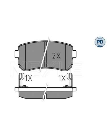 Juego de pastillas de freno Tras. Meyle 025 243 2015/PD - Juego de pastillas de freno MEYLE-PD Quality