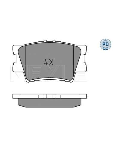Juego de pastillas de freno Tras. Meyle 025 243 3815/PD - Juego de pastillas de freno MEYLE-PD Quality