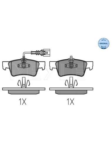 Juego de pastillas de freno Tras. Meyle 252436819 - Juego de pastillas de freno MEYLE-ORIGINAL Quality
