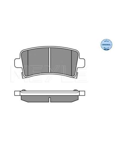 Juego de pastillas de freno Tras. Meyle 025 244 2116/W - Juego de pastillas de freno MEYLE-ORIGINAL Quality