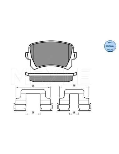 Juego de pastillas de freno Tras. Meyle 252448317 - Juego de pastillas de freno MEYLE-ORIGINAL Quality