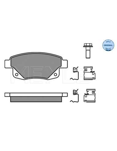 Juego de pastillas de freno Tras. Meyle 025 244 8617/W - Juego de pastillas de freno MEYLE-ORIGINAL Quality