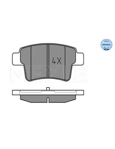Juego de pastillas de freno Tras. Meyle 252454016 - Juego de pastillas de freno MEYLE-ORIGINAL Quality
