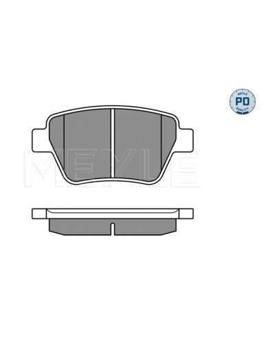 Juego de pastillas de freno Tras. Meyle 025 245 6317/PD - Juego de pastillas de freno MEYLE-PD Quality