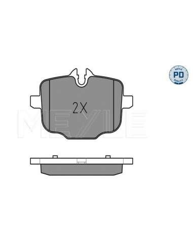 Juego de pastillas de freno Tras. Meyle 025 247 0318/PD - Juego de pastillas de freno MEYLE-PD Quality