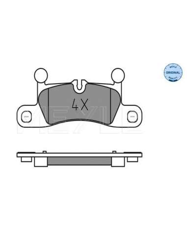 Juego de pastillas de freno Tras. Meyle 025 247 2116 - Juego de pastillas de freno MEYLE-ORIGINAL Quality