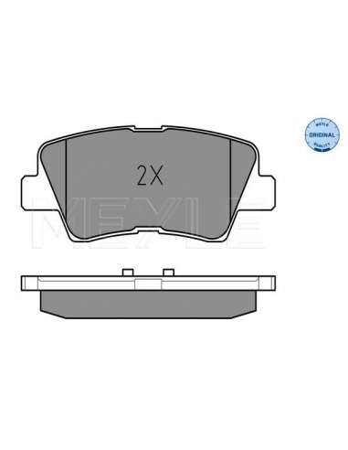 Juego de pastillas de freno Tras. Meyle 025 249 3415/W - Juego de pastillas de freno MEYLE-ORIGINAL Quality