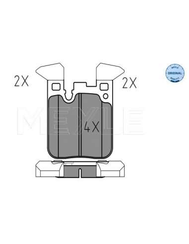 Juego de pastillas de freno Tras. Meyle 252502916 - Juego de pastillas de freno MEYLE-ORIGINAL Quality