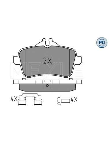 Juego de pastillas de freno Tras. Meyle 025 252 1516/PD - Juego de pastillas de freno MEYLE-PD Quality