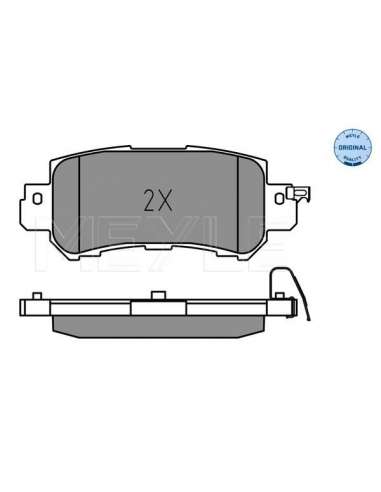 Juego de pastillas de freno Tras. Meyle 252554014 - Juego de pastillas de freno MEYLE-ORIGINAL Quality