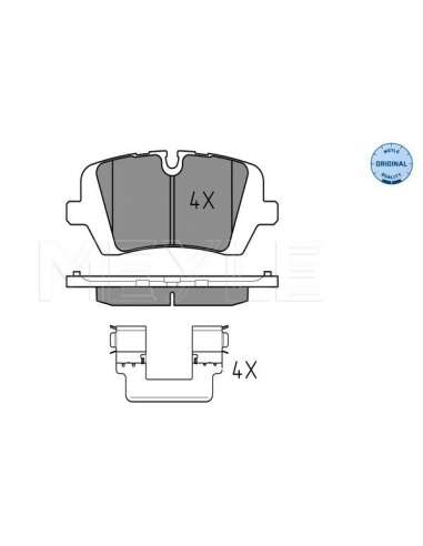 Juego de pastillas de freno Tras. Meyle 252572016 - Juego de pastillas de freno MEYLE-ORIGINAL Quality