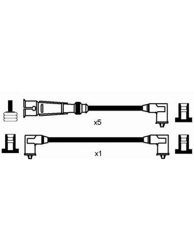 Juego de cables de encendido Ngk 0512 - RC-AD212 NGK512JGO.CABLES