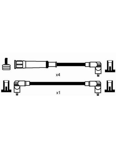 Juego de cables de encendido Ngk 0575 - RC-BW231 NGK575JGO.CABLES