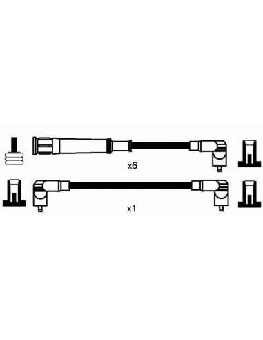 Juego de cables de encendido Ngk 0576 - RC-BW232 NGK576JGO.CABLES