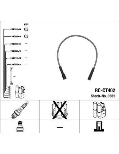 Juego de cables de encendido Ngk 0583 - RC-CT402 NGK583JGO.CABLES