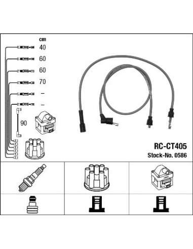 Juego de cables de encendido Ngk 0586 - RC-CT405 NGK586JGO.CABLES