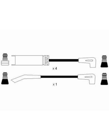 Juego de cables de encendido Ngk 0593 - RC-DW401 NGK593JGO.CABLES