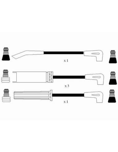 Juego de cables de encendido Ngk 0594 - RC-DW402 NGK594JGO.CABLES