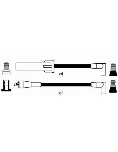 Juego de cables de encendido Ngk 0614 - RC-FD519 NGK614JGO.CABLES