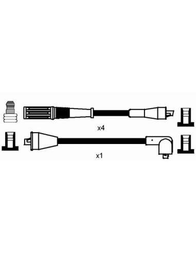 Juego de cables de encendido Ngk 0667 - RC-FT420 NGK667JGO.CABLES